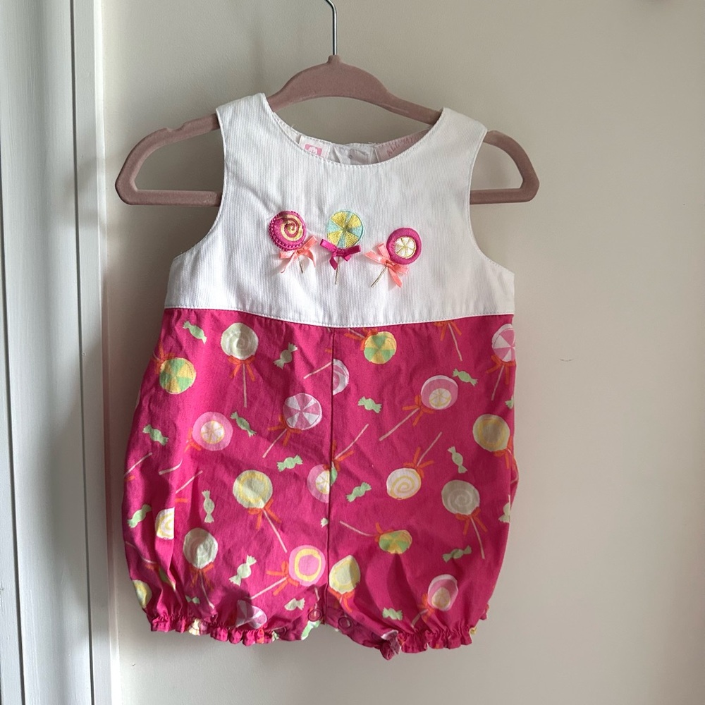 Vintage Baby | All mine 100% cotton | Baby Girl Summer Bubble | 3-6 months